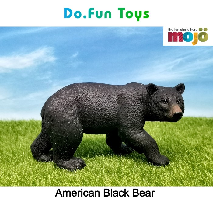 AMERICAN BLACK BEAR ANIMAL FIGURE / MINIATUR BERUANG HITAM BY MOJO