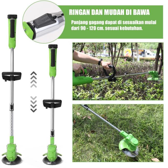 Alat Potong Rumput Portable 24 V Mesin Pemotong Rumput Batrai