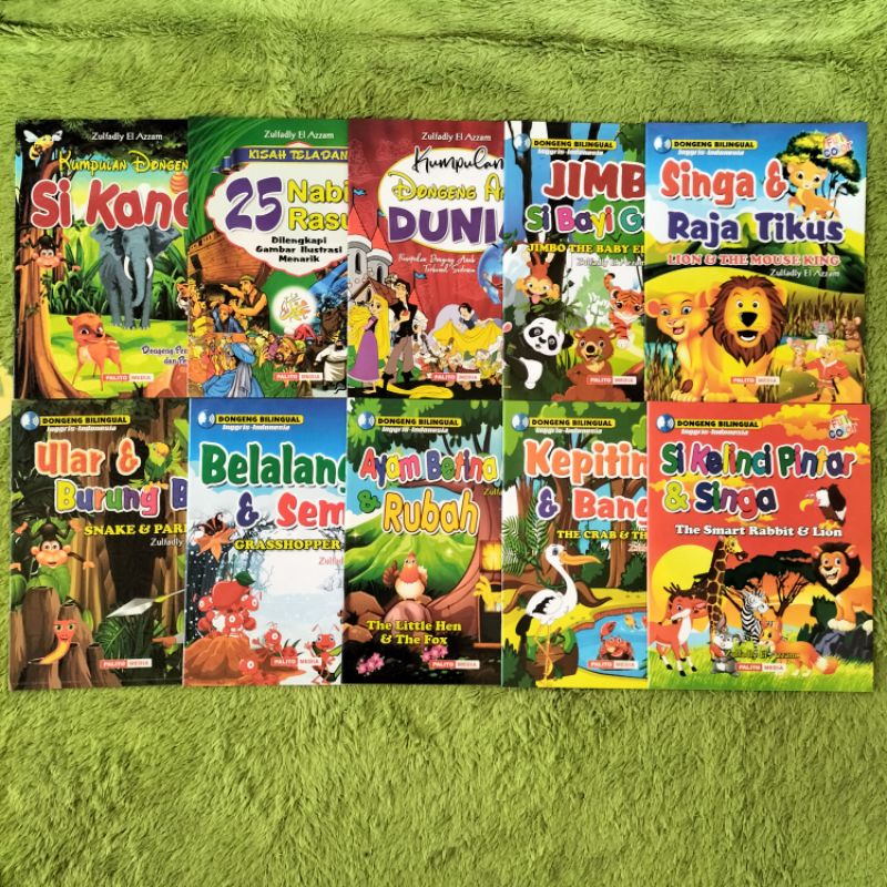 ORIGINAL BUKU KUMPULAN DONGENG SI KANCIL KISAH TELADAN 25 NABI DAN RASUL ANAK DUNIA JIMBO SINGA & RA