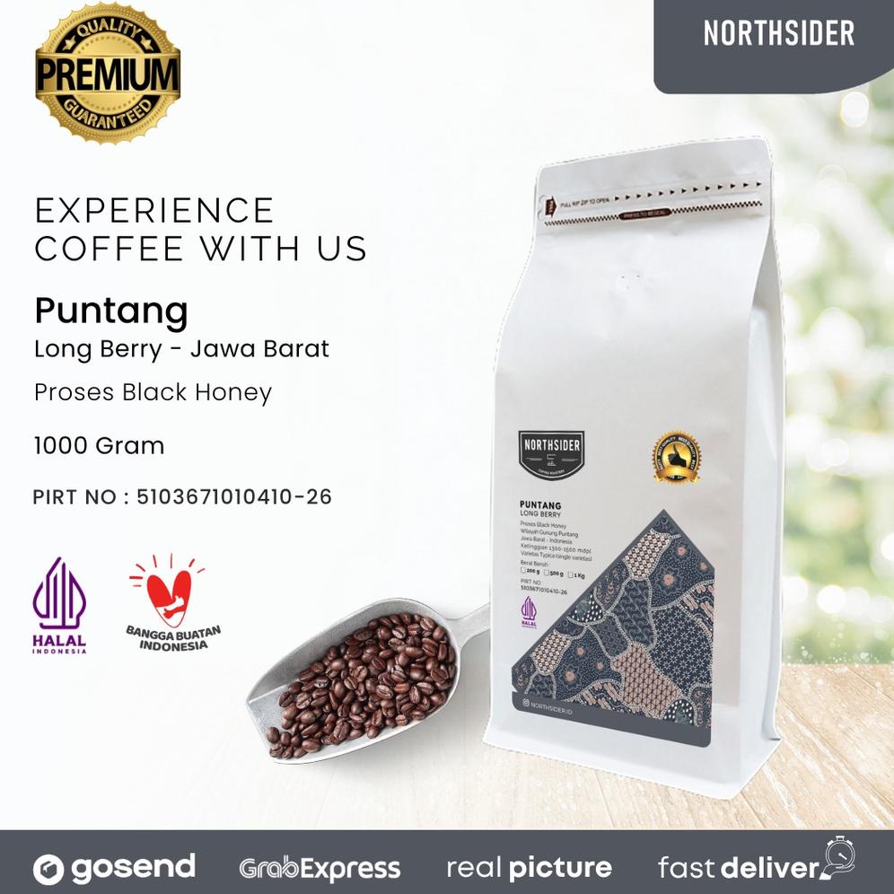 

BIJI KOPI ARABIKA PUNTANG LONG BERRY BLACK HONEY 1KG NORTHSIDER COFFEE