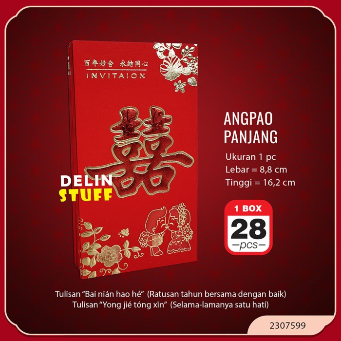 

,,,,,,,] Angpao Wedding Angpao Panjang Angpau Pernikahan isi 28 pcs (2307599)