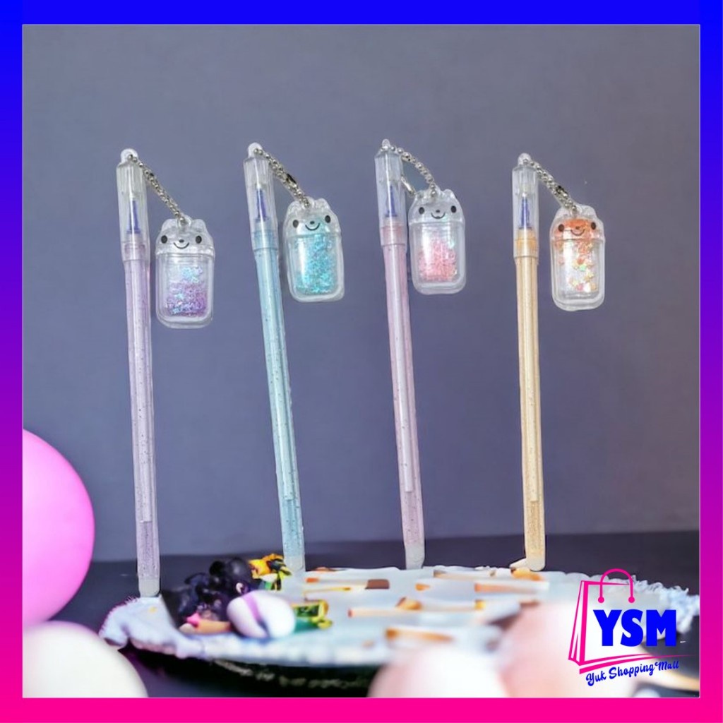 

YSM Pulpen Gantungan Beruang Inpods Glitter Lucu Imut Pena Gel Karakter Bear Pen Dapat Dihapus Pulpen Gel Karakter 0.5mm Perlengkapan Sekolah Erasable Gel Pen