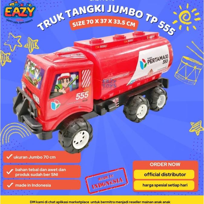 TERLARIS Mainan Mobil Mobilan Truk Tangki SG TOYS TP 555 Ukuran Super Jumbo