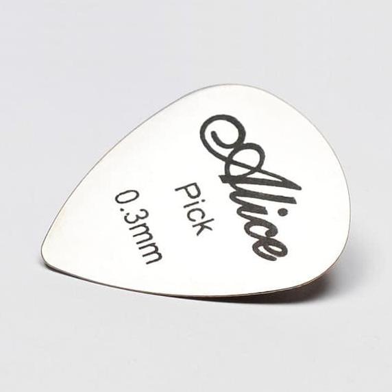 Pick Gitar Logam Besi Metal Stainless Steel Alice Guitar Picks 0.3Mm