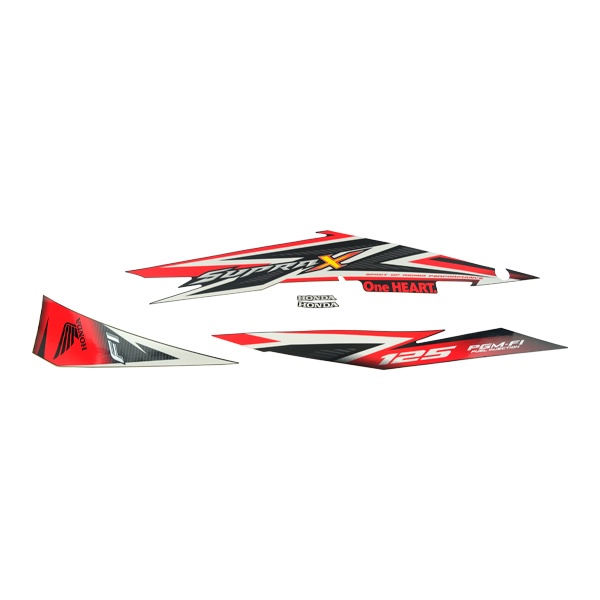 Sticker Body Set Kanan Hitam Honda Supra X 125 FI 871X0K41N00ZAR