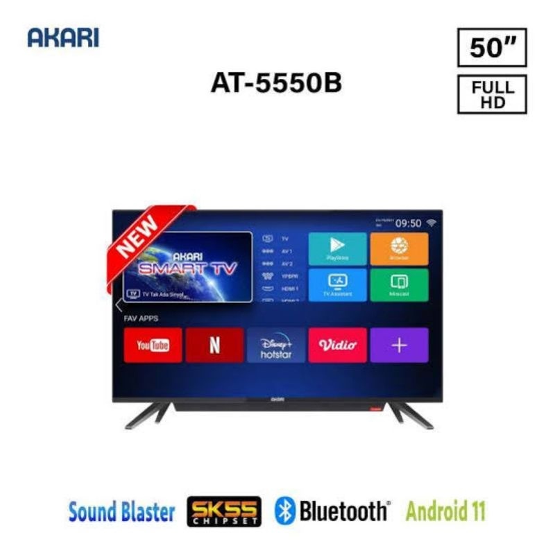 LED TV AKARI AT-5550B Android Smart TV 50 Inch With Bluetooth