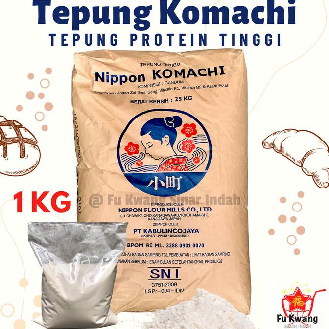 

Buruan serbu] Tepung Nippon Komachi Gandum Wheat Flour Roti Protein Tinggi 1 KG