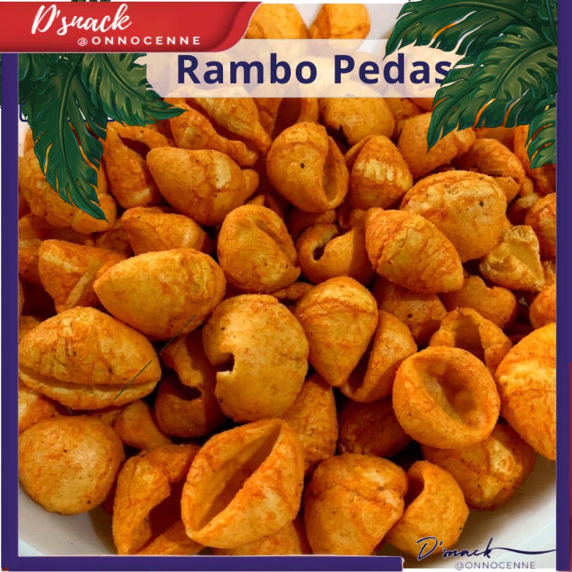 

Kerupuk Rambo Pedas / Krupuk Kerang Rambo 250 Gram JSRTR