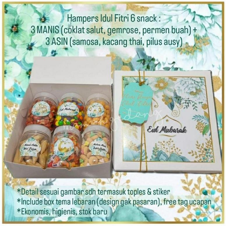 

New Stok Hampers Snack 6 Macam Mix Hantaran Hari Raya Lebaran Natal Imlek Paket Gi Isi 4 Atau 6 Ekonomis Higienis Terlaris