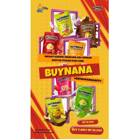 

CCF 24 produk (BUYNANA keripik pisang dan singkong) (MAXWIN deospray) (Sari roti)