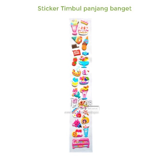 

TERLARIS Stiker timbul puff MAKANAN panjang banget sticker bantal food drinks