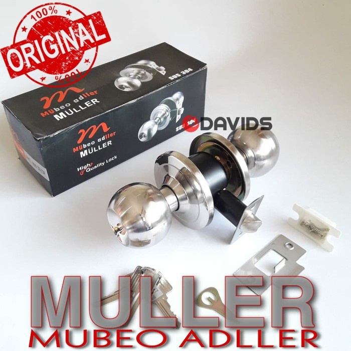 FREE ONGKIR KUNCI PINTU KAMAR MANDI SLOT RUMAH HANDLE GAGANG BULAT MULLER FREE ONGKIR