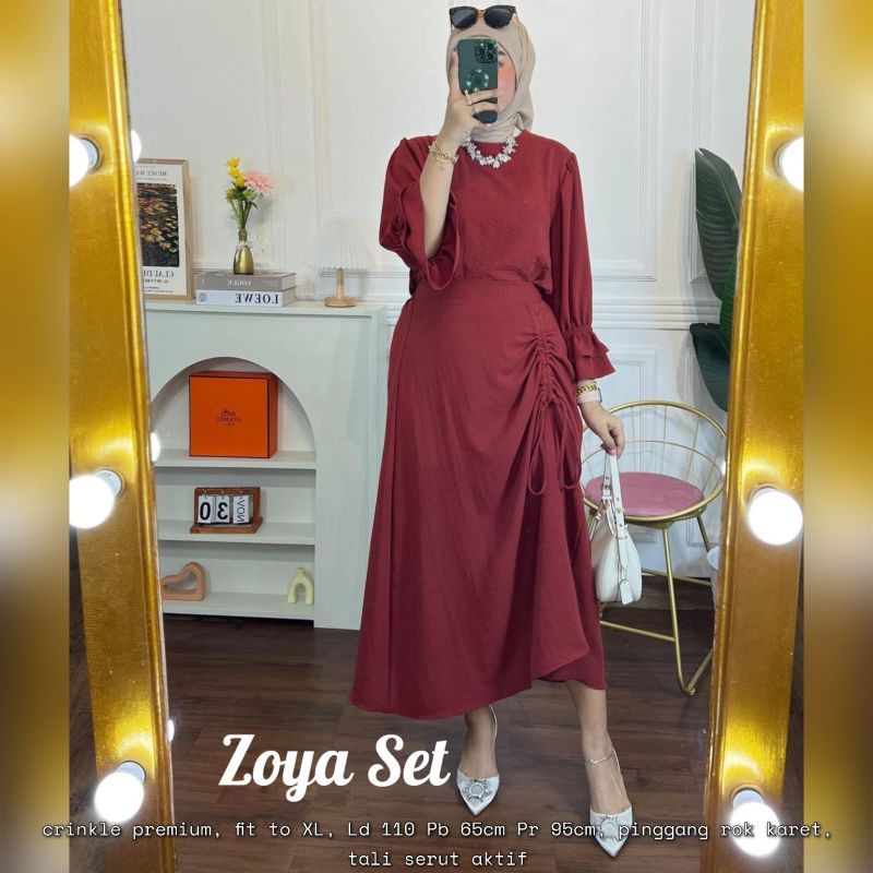 [SYAR'I TILL JANNAH] Sale Zoya Set /Fajar Grosir Busana