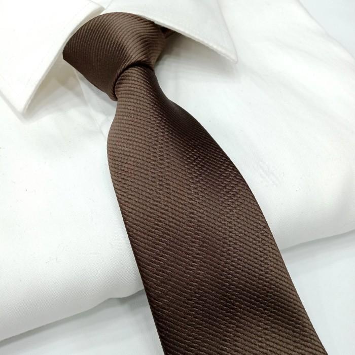 BISA COD - DASI COKLAT TUA POLOS DASI COKLAT PRIA PANJANG IMPORT BERKUALITAS