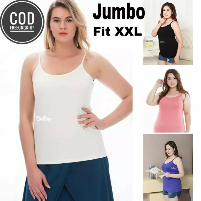 Super Jumbo 3L-4L Tanktop Tali Wanita Big Size Tank Top Xxl-Xxxl Ld130