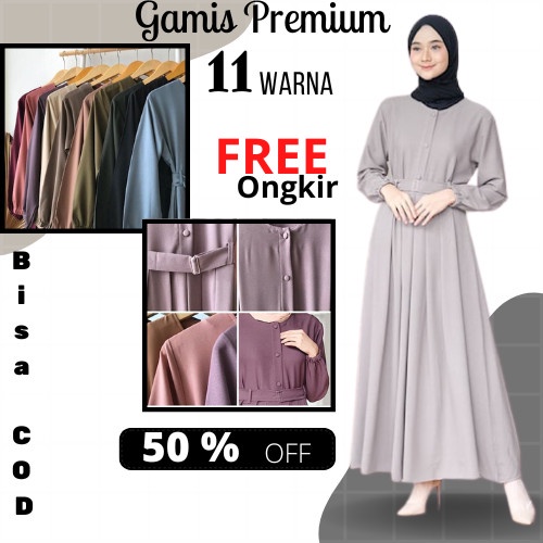 Baju Gamis Syar'I Muslim Remaja Wanita Terbaru Kekinian Fashion Cewek