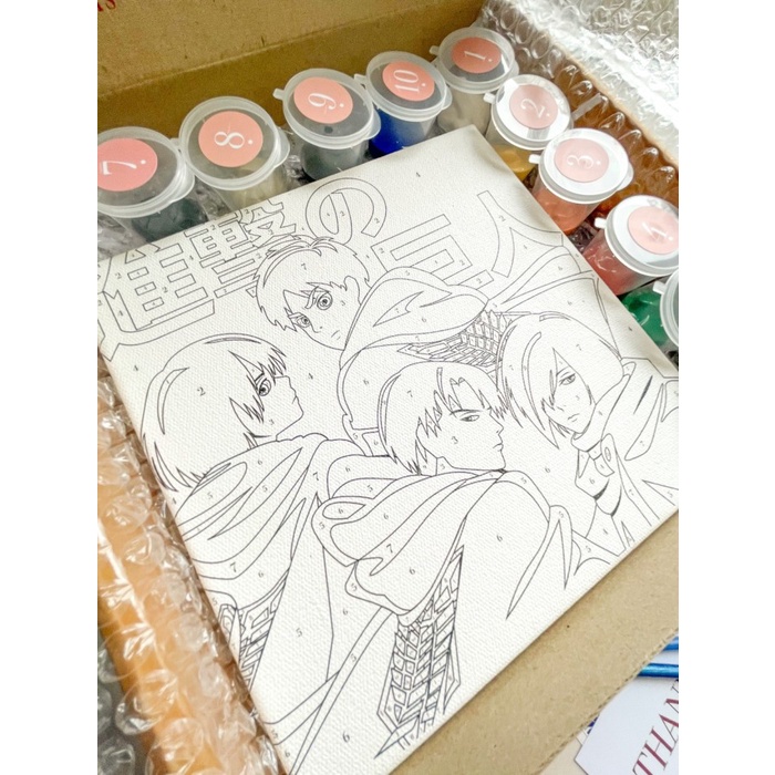

PAINT BY NUMBER [ATTACK ON TITAN] BYPAINTERS PAINTING KIT 20X20 ORIGINAL TERBARU