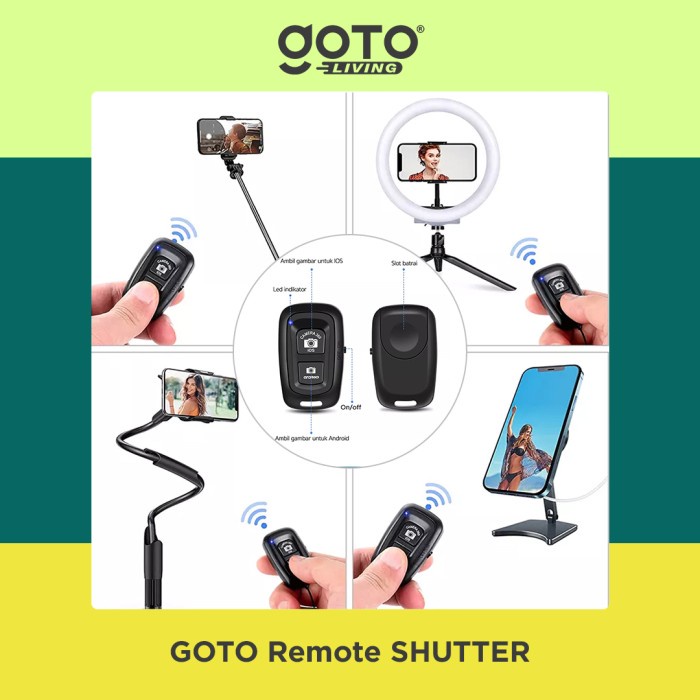 Sale Goto Shutter Remote Bluetooth Kamera Hp Remot Selfie Camera Smartphone Gratis Ongkir