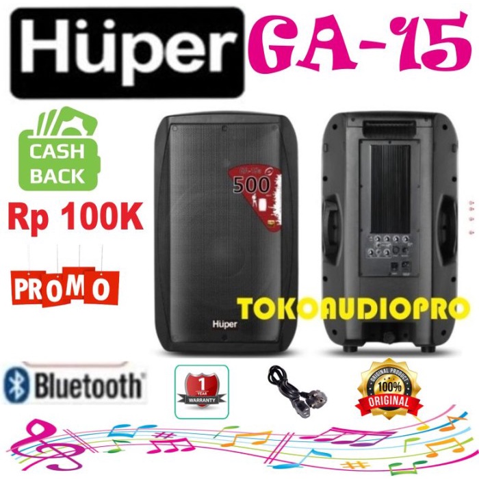 Huper GA-15A 15-Inch Aktif Speaker Huper ga15a original