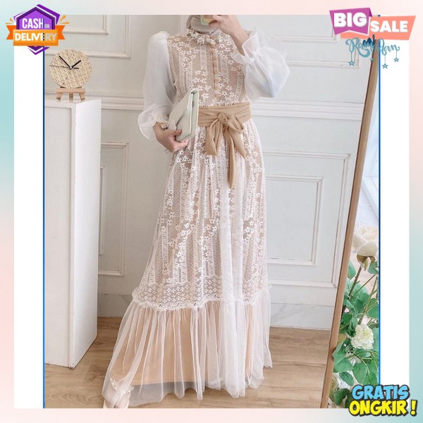 Gammis Pesta Mewah Elegan Games Kondangan Premium Gamiz Maxy Dress Lebaran Termurah Bsju Gm8S Gammis