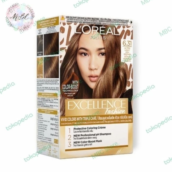 Promo Loreal Excellence Fashion Ultra Lights 03 Ash Brown Cat Rambut Loreal