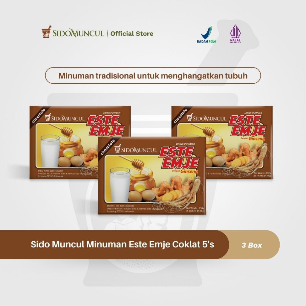 

Sido Muncul Minuman Este Emje Coklat 3x5's - Menghangatkan Tubuh