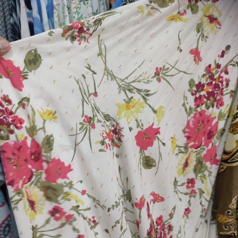 kain crepe glitter - bahan ceruty zara import - kain gamis