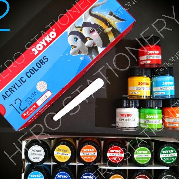 

Cat Akrilik Acrylic Color Paint Joyko Botol 10 Ml 12 Warna Acc-10Ml-12