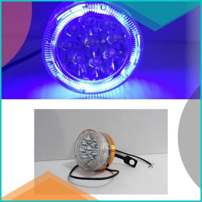 lampu tembak alis biru merah variasi motor led cahaya putih 1 biji 16n