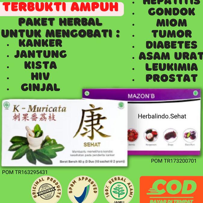 Obat Herbal MAZON B dan K Muricata Original Herbal Jantung