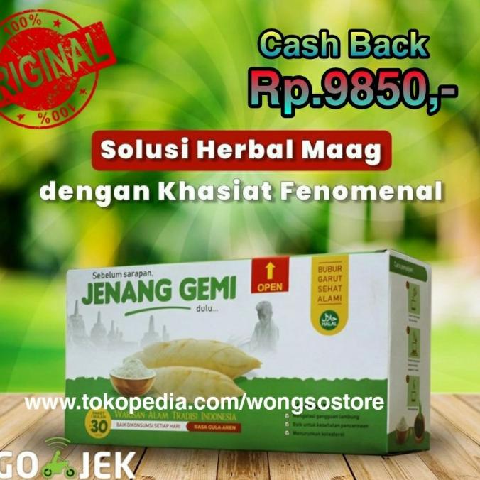 

Obat Maag herbal Jenang Gemi atasi asam lambung 100% Ori 30 pcs