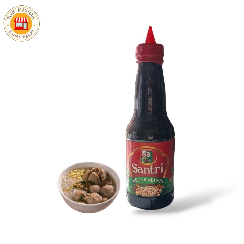 

Kecap manis cap santri kemasan botol plastik