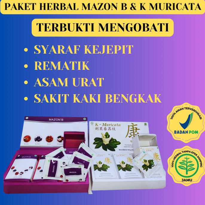 

Obat Syaraf Kejepit Sakit Kaki Bengkak Herbal MAZON B dan K Muricata