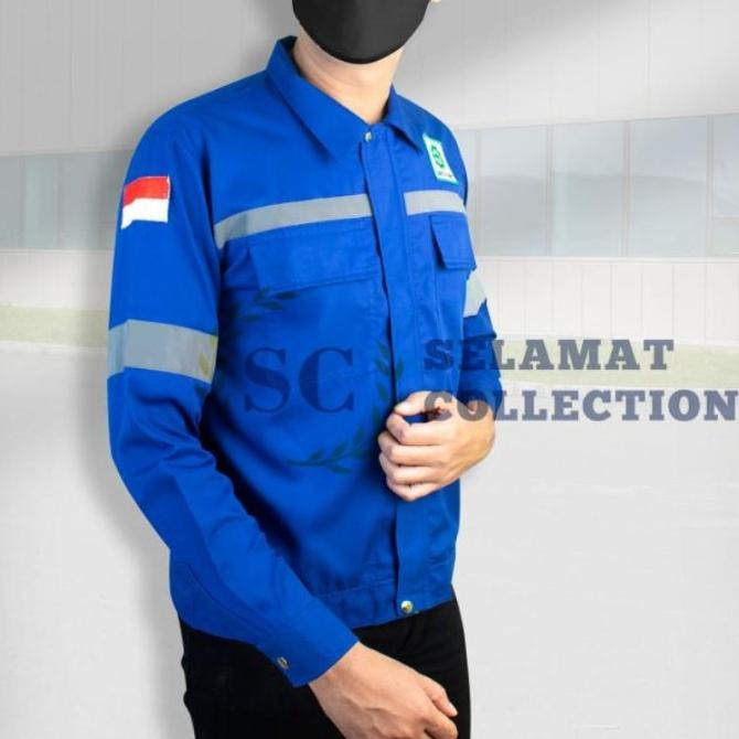 ORIGINAL Baju safety , semi jaket seragam proyek wearpack lengan