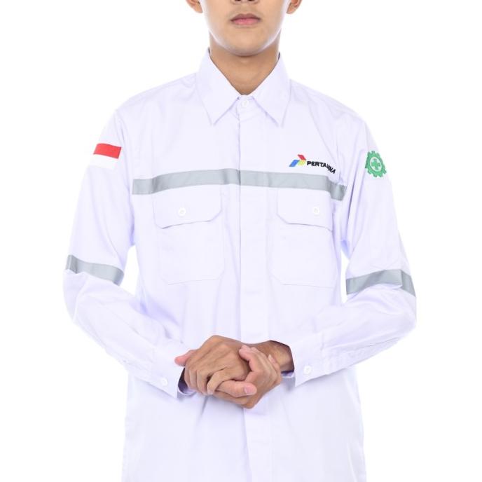 Atasan Baju Seragam Pertamina Wearpack Pertamina Kemeja Karyawan