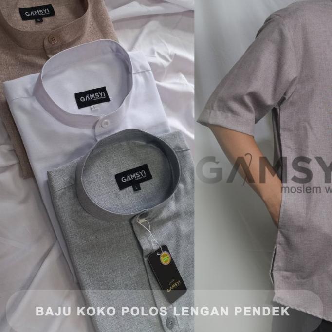 Baju koko lengan pendek pria/Baju Koko GAMSYI Terbaru