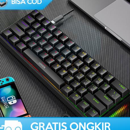 KEYBOARD MEKANIKAL 61 KEYS KEYBOARD GAMING K620 KEYBOARD KABEL TYPE-C Trending