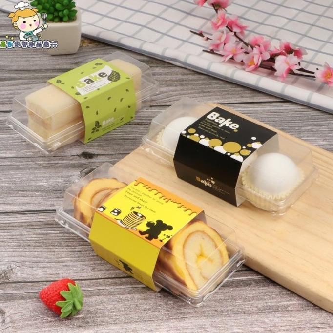 <<<<<] Tray Mika Kue PANJANG BENING Kotak Mika Bolu Gulung Slice Cake Mochi