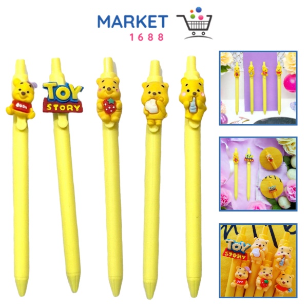

Market1688 Pulpen Tinta gel Cair Hitam Motif Animasi Kartun Unik Pena Cetekan Karakter Beruang Kuning Lucu Alat Tulis Sekolah Kantor Stationary