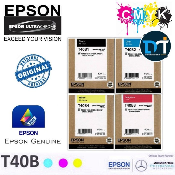 Tinta Epson T40B Original - for Epson Surecolor T5130 T3130 T3130N