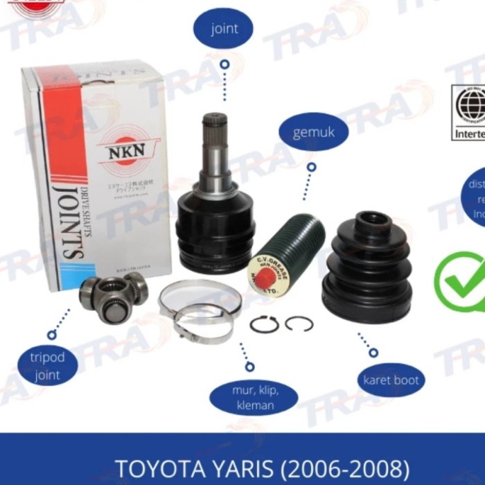 PROMO AS RODA CV JOINT DALAM TOYOTA YARIS BAKPAO 2007-2012 NKN JAPAN #ORIGINAL