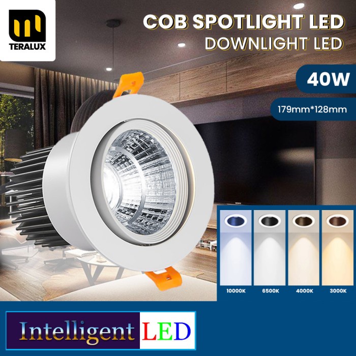 Buruan serbu] TERALUX LED Downlight COB 40W Spotlight Ceiling Light Lampu Plafond TH