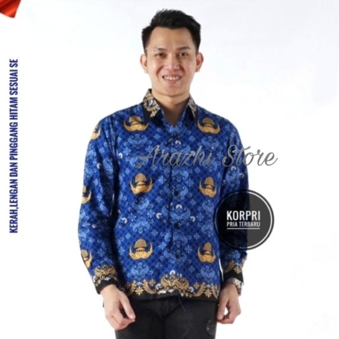 Seragam PNS Pria Kemeja Batik KORPRI Pria Baju PNS Baju KORPRI PGRI