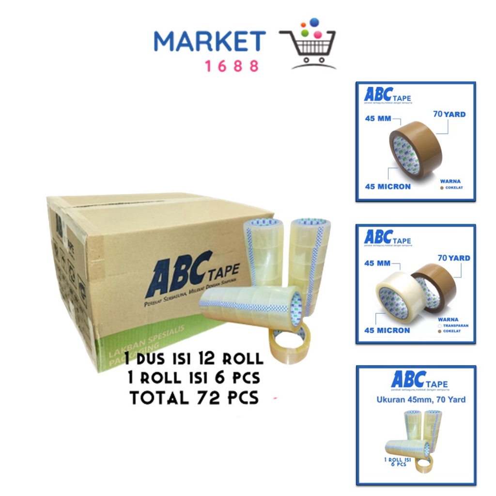 

Market1688 Lakban Bening Meter 1 PCS Merk NG (NEXT GENERATION) Lakban Coklat Murah