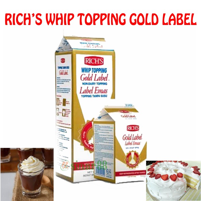 

>>>>>] Rich's Gold Label Whipped Cream 907 ml