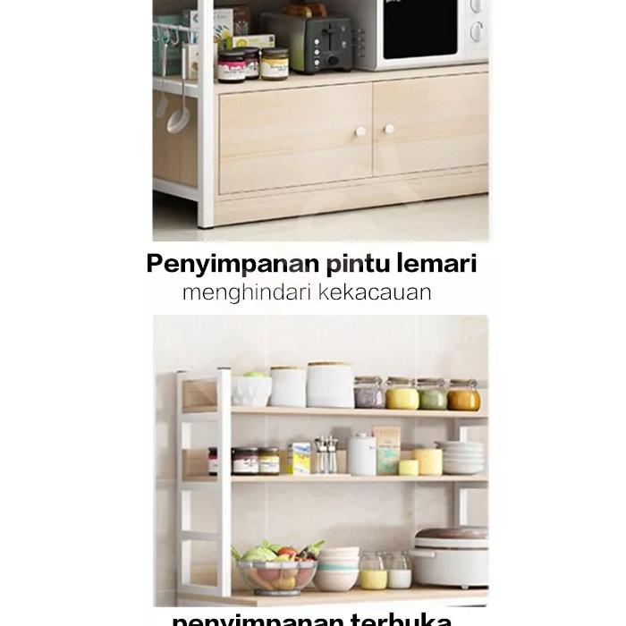 Rak Dapur Serbaguna Nimalis /Rak Oven Crowave/Rak Oven/Rak Dapur Kayu/Rak Bumbu Dapur Kayu