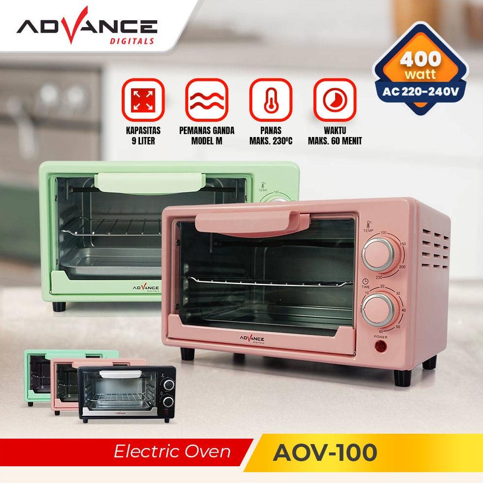 Garansi 1 TahunADVANCE Oven Listrik Low Watt 9L - 400 Watt Electric Oven