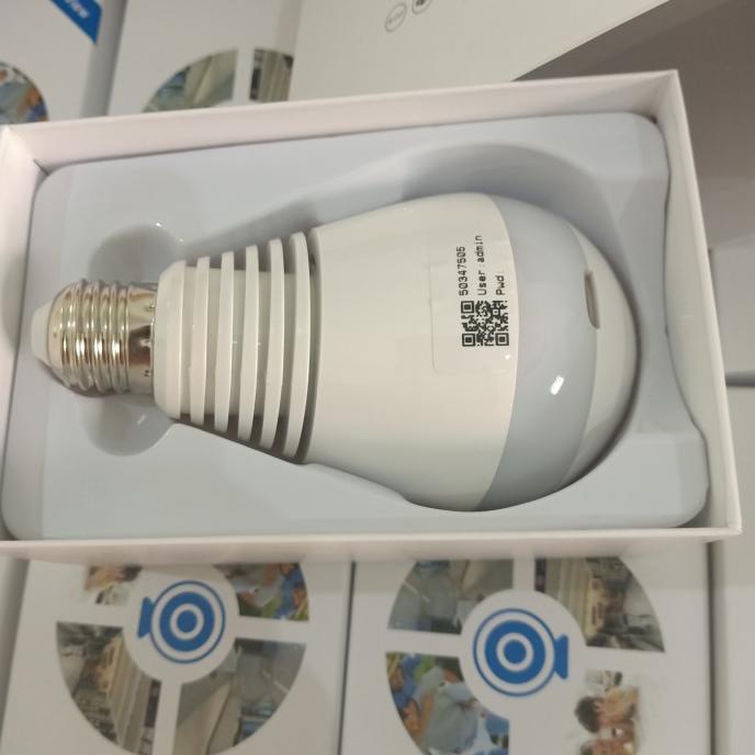 Camera CCTV WiFi bohlam panoramic 360' bulb lamp V380 IP Kamera