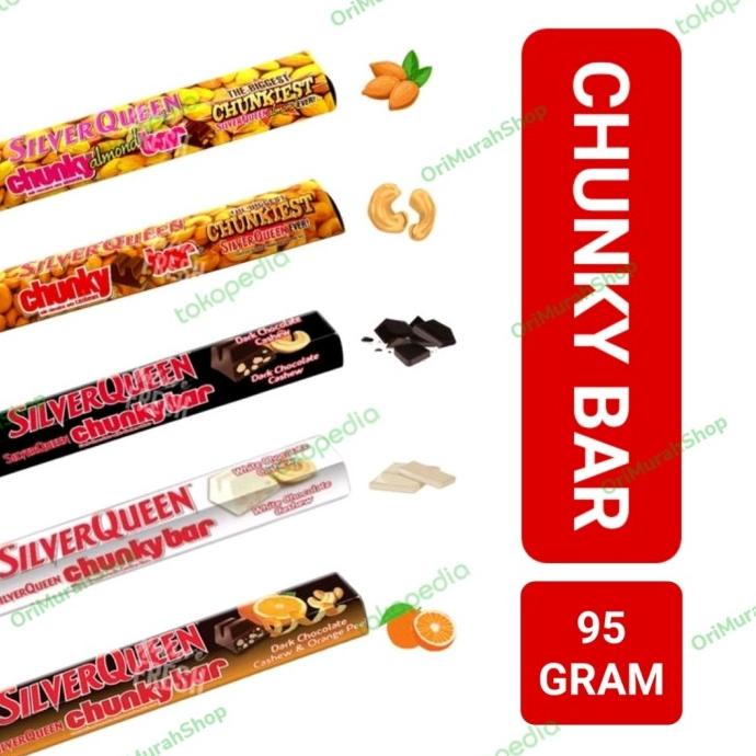 

Silverqueen Chunky Bar Coklat Silver Queen Almond Cashew Chocolate