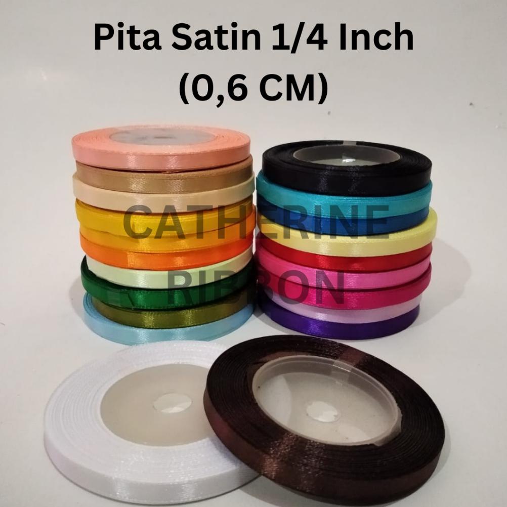 

Ready!!!(COD) PITA SATIN 1/4 = 0.6CM. 1 ROLL 20 - 25 YARD